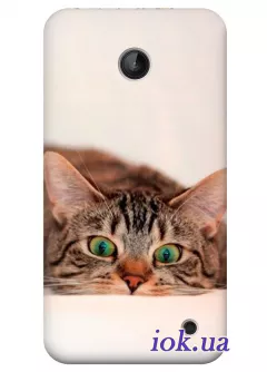 Нежная накладка для Nokia Lumia 635 с котенком