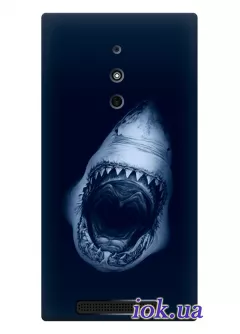 Темный чехол для Nokia Lumia 830 с акулой