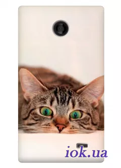 Милый чехол для Nokia X Dual с котенком