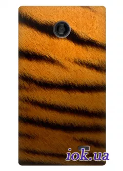 Женский чехол с тигровый принтом для Nokia X Dual
