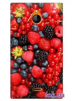 Чехол с красными ягодами для Nokia X2 Dual