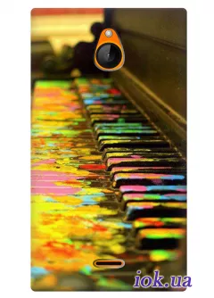 Яркая накладка для Nokia X2 Dual с пианино