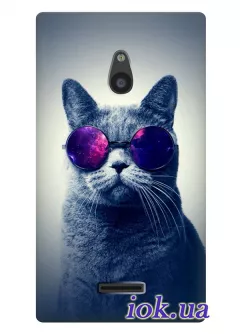Чехол для Nokia XL - Кот в очках