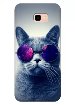 Чехол для Galaxy J4 Plus - Кот в очках