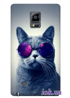 Чехол с котом в очках для Galaxy Note Edge