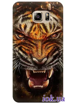 Чехол для Galaxy S7 Edge - Свирепый Тигр