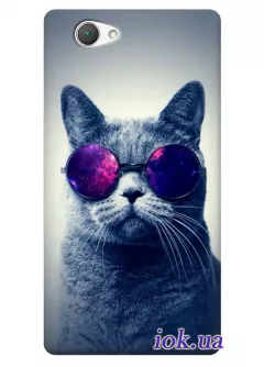 Чехол с котом в очках для Xperia Z1 Mini