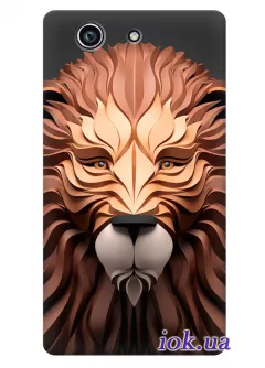 Чехол для Xperia Z3 Compact с рисованным львом