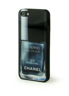 Чехол Chanel на iPhone 5, Nail Colour Black Pearl