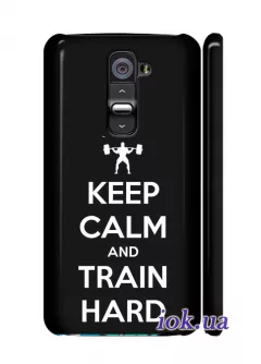 Чехол на LG G2 - Keep Calm and Train Hard