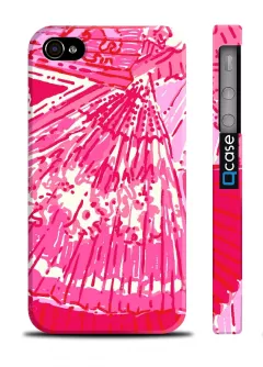 Прикольный чехол QCase для iPhone 4/4S - Bright Pink