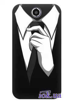 Чехол для HTC Desire 310 - Черный галстук 