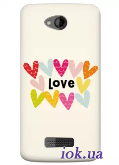 Чехол для HTC Desire 616 - Любовь 