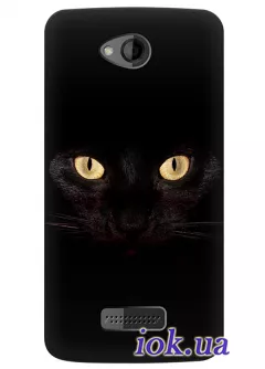 Чехол для HTC Desire 616 - Черная кошка 