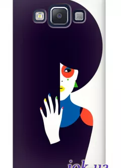 Чехол для Galaxy E5 - Девушка-арт 