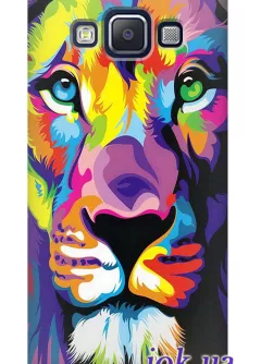 Чехол для Galaxy E5 - Арт лев 