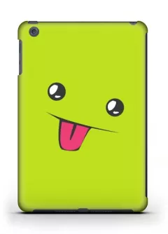Купить веселый пластиковый чехол для iPad mini 1/2 с зеленой мордочкой - Smile