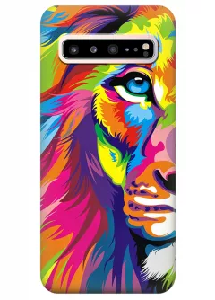 Чехол для Galaxy S10 5G - Красочный лев