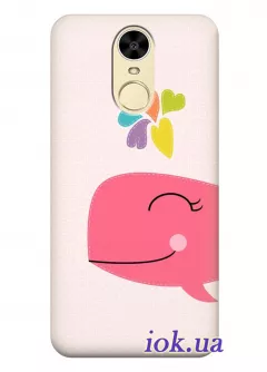 Чехол для Huawei Enjoy 6 - Розовый кит