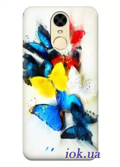 Чехол для Huawei Enjoy 6 - Разноцветные бабочки
