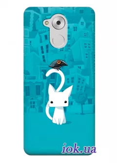 Чехол для Huawei Enjoy 6s - Белый котёнок