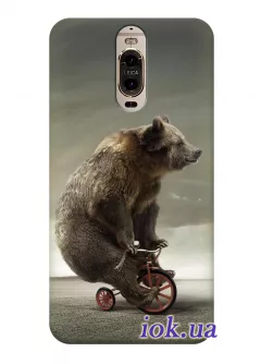 Чехол для Huawei Mate 9 Pro - Медведь на велосипеде