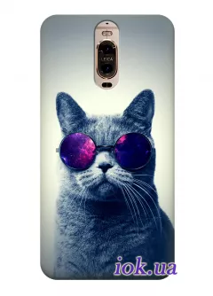 Чехол для Huawei Mate 9 Pro - Кот в космо очках
