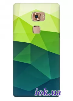 Чехол для Huawei Mate S - Зеленые треугольники 