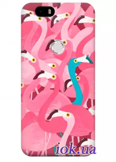 Чехол для Huawei Nexus 6P - Синий фламинго