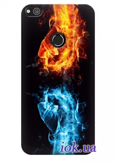 Чехол для Huawei P8 Lite 2017 - Огненные кулаки 