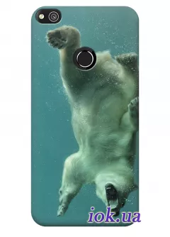 Чехол для Huawei P8 Lite 2017 - Белый медведь 