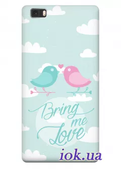 Чехол для Huawei P8 Lite - Влюблённые птички