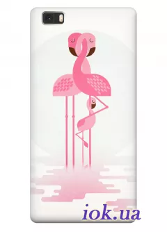 Чехол для Huawei P8 Lite - Розовые птици