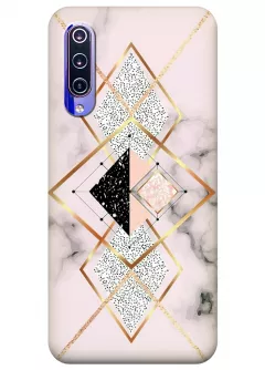 Чехол для Xiaomi Mi 9 - Мраморная геометрия