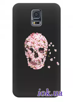 Чехол для Galaxy S5 Plus - Цветочный череп