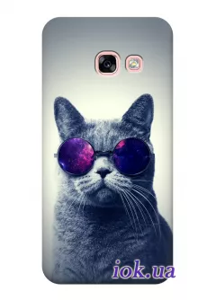 Чехол для Galaxy A7 2017 - Кот в очках