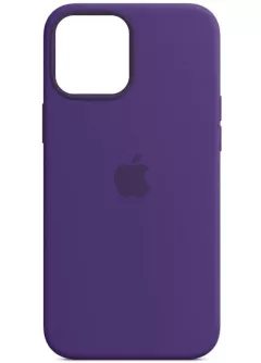 Кожаный чехол Leather Case (AA) with MagSafe для Apple iPhone 12 (6.1") || Apple iPhone 12 Pro, Violet