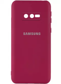 Чехол Silicone Cover My Color Full Camera (A) для Samsung Galaxy S10e, Бордовый / Marsala