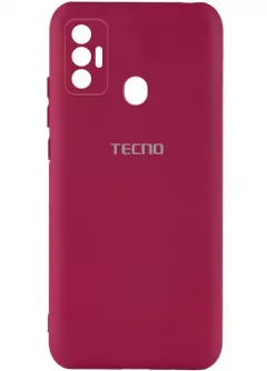 Чехол Silicone Cover My Color Full Camera (A) для TECNO Spark 7, Бордовый / Marsala