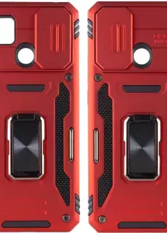 Ударопрочный чехол Camshield Army Ring для Xiaomi Redmi 10A, Красный / Red