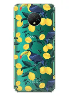 Радостный чехол для Doogee X95 Pro с принтом - Туканы и лимоны