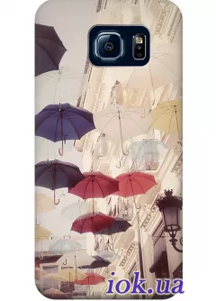 Чехол для Galaxy S6 Edge Plus - Зонтики 