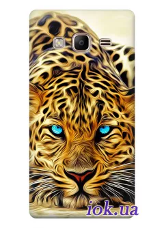 Чехол для Galaxy Z3 - Голубоглазый леопард