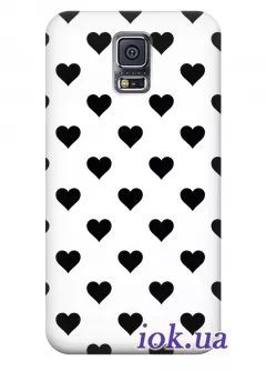 Чехол для Galaxy S5 Plus - Сердечки