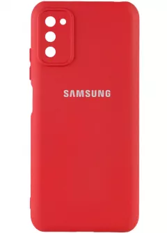 Чехол Silicone Cover My Color Full Camera (A) для Samsung Galaxy A03s, Красный / Red