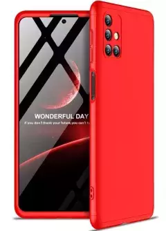 Пластиковая накладка GKK LikGus 360 градусов (opp) для Samsung Galaxy M51, Красный
