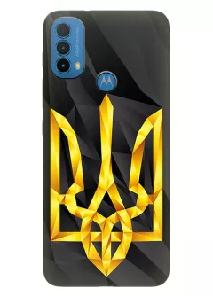 Чехол на Motorola E30 с геометрическим гербом Украины