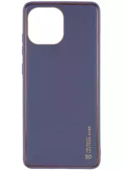 Кожаный чехол Xshield для Xiaomi Mi 11 Lite, Серый / Lavender Gray