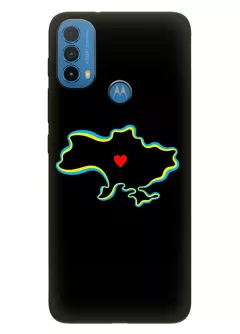 Чехол на Motorola E40 для патриотов Украины - Love Ukraine