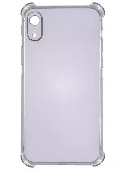 TPU чехол GETMAN Ease logo усиленные углы для Apple iPhone XR (6.1"), Серый (прозрачный)